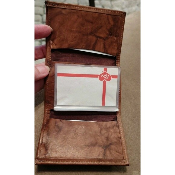 Rico Man's Leather Fold Wallet Eagle Print Cowhide New - Picture 2 of 3